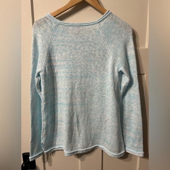 Lilly Pulitzer Danette Sweater Celestial Blue Marble Sailabration Embroidery NWT - Picture 5 of 7